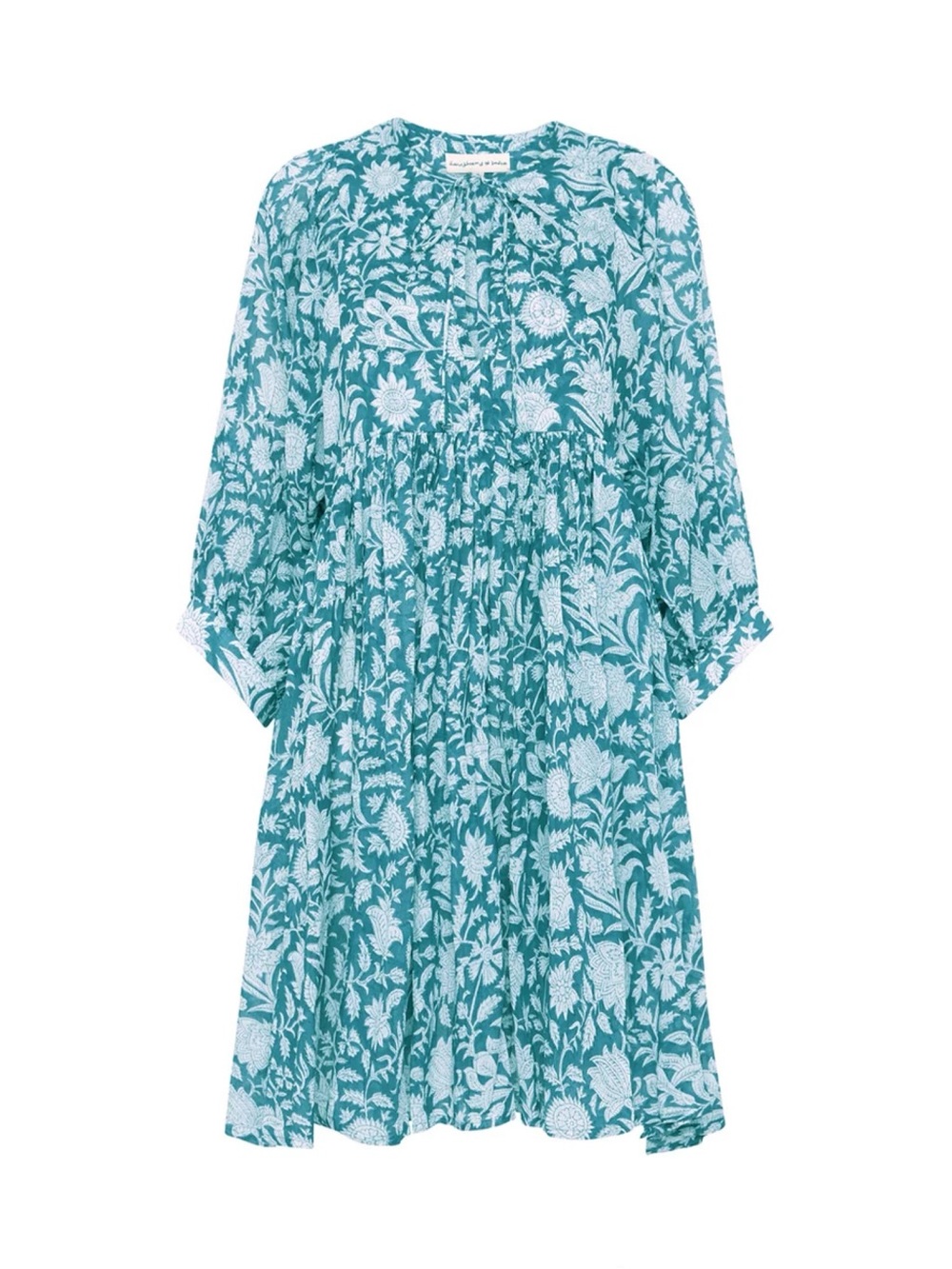 Daughters of India Kyra Mini Dress in Ocean Blue